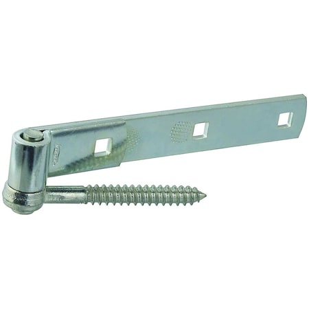 National Hardware 290BC 8 in. Screw Hook / Strap Hinge Zinc Plated Finish N130054